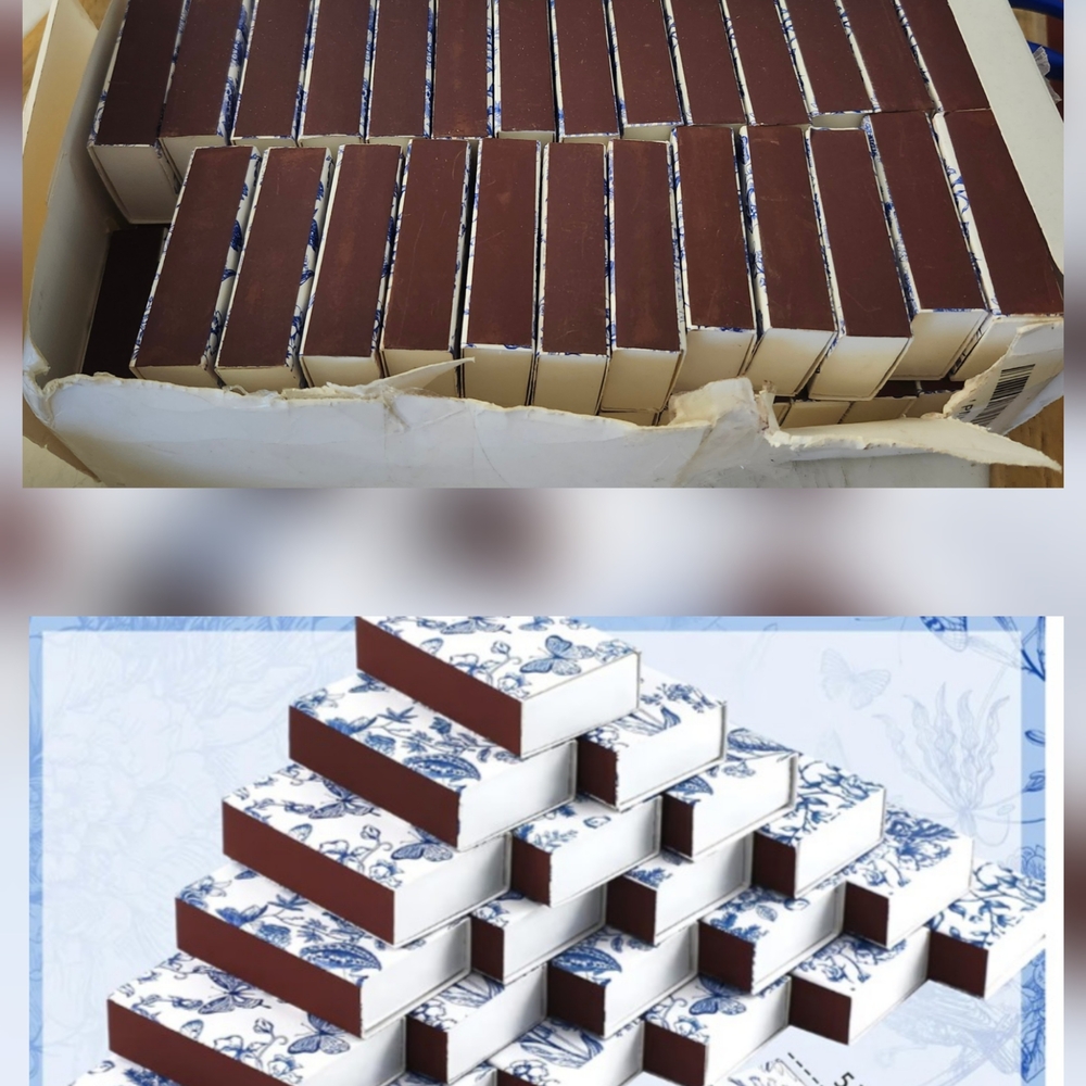 NEW-58 Pcs Spring Flower Blank Match Containers 2.24 x 1.42 x 0.59 Inches Floral